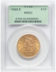1886S $10 Liberty Eagle MS62